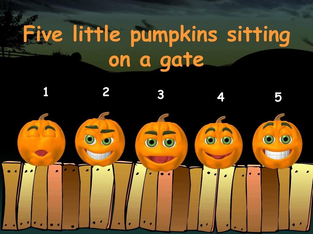 Five Little Pumpkins Sitting On A Gate Printable