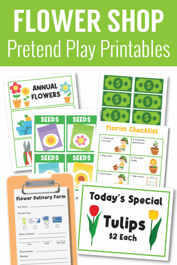 Flower Shop Dramatic Play Free Printables