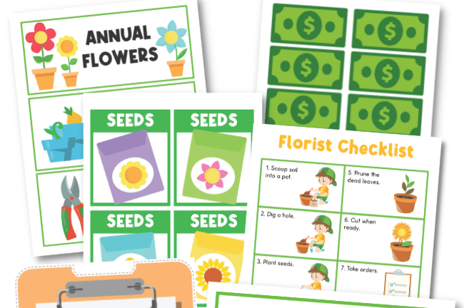 Flower Shop Dramatic Play Printables