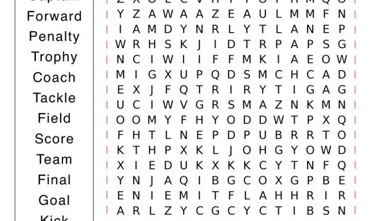 Football Word Search Free Printable Calendar Printables