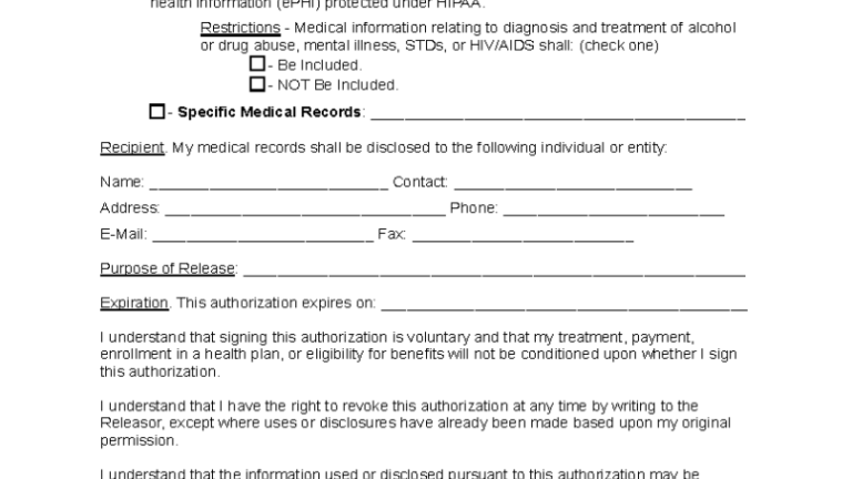 Free Blood Draw Test Consent Form PDF Word
