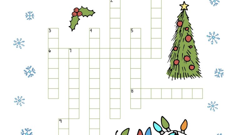 Free Christmas Printable Crossword Puzzles FREE Printable