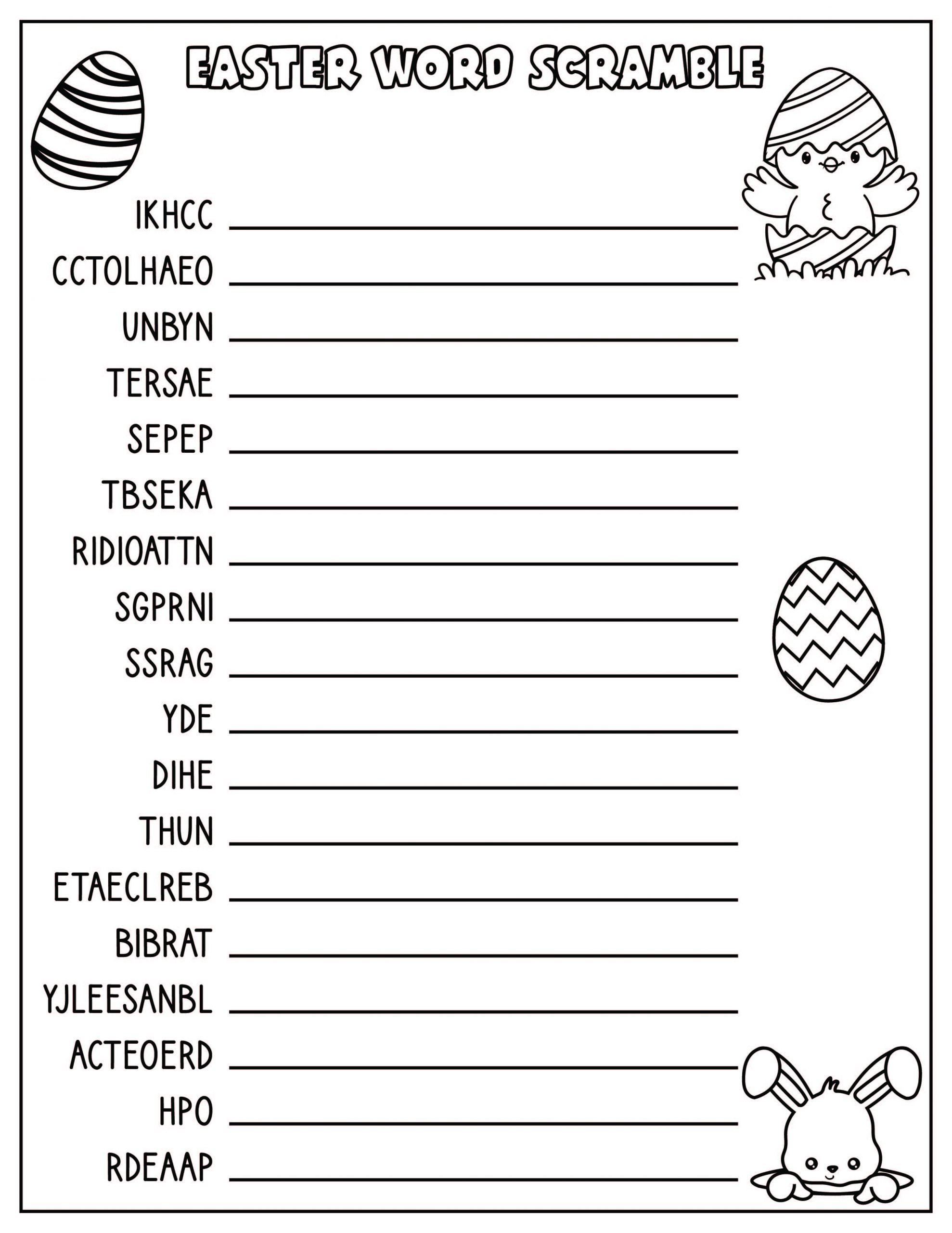 Free Easter Worksheet For Adults Download Free Easter Worksheet For