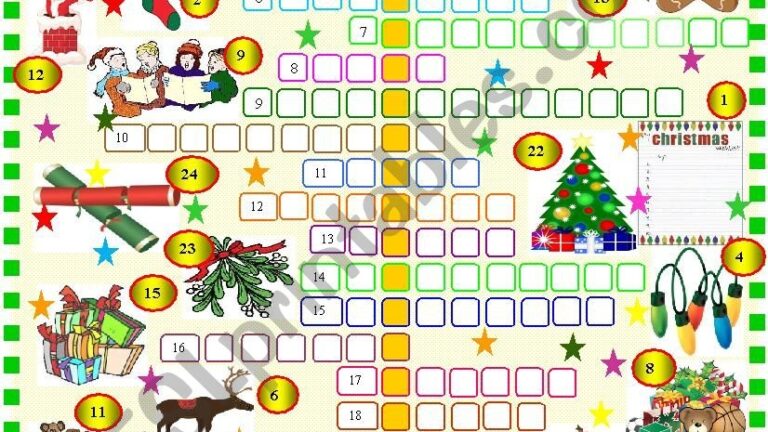 Free Holiday Crossword Puzzles Printable