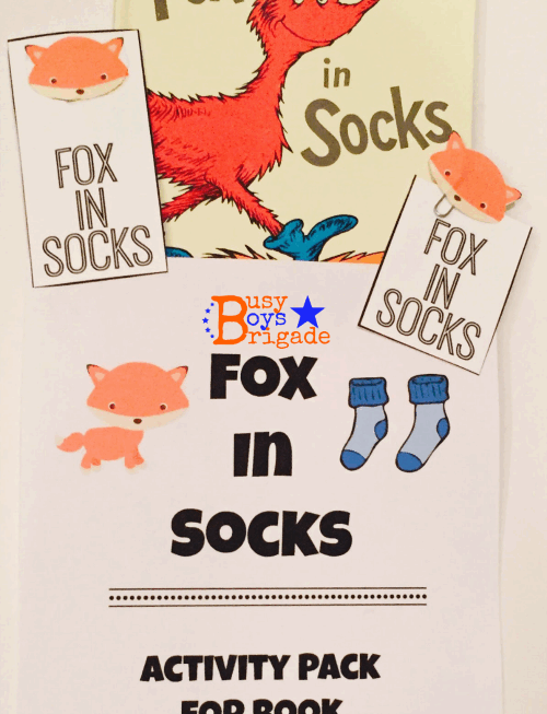 Free Learning Fun Printable Pack For Fox In Socks Sock Crafts