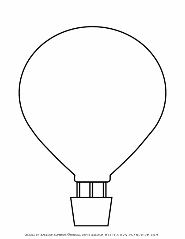 Free Printable Hot Air Balloon Basket Template