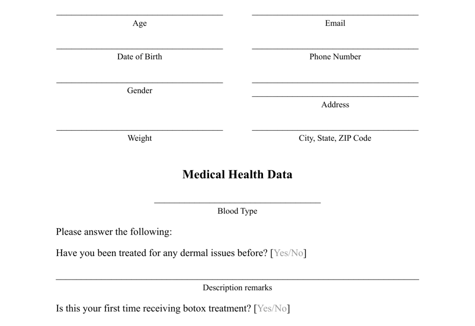 Free Printable Botox Consent Form Printable Templates Protal