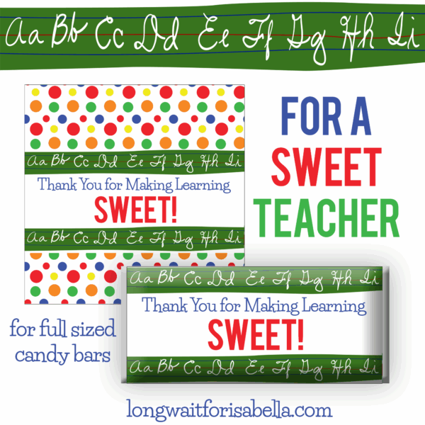 Free Printable Candy Bar Wrappers For Teachers
