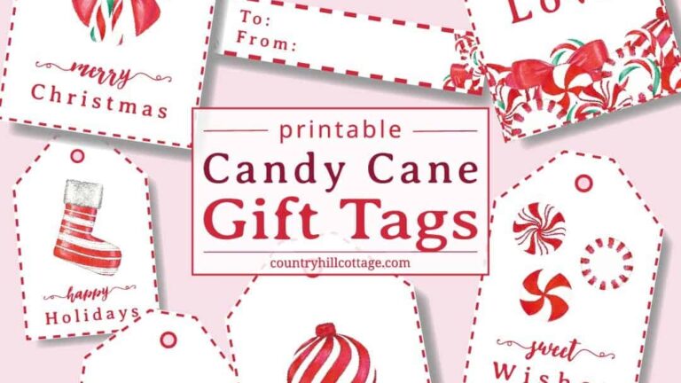 Free Printable Candy Cane Tags
