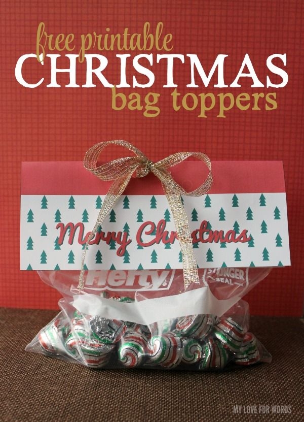 Free Printable Treat Bag Toppers Christmas