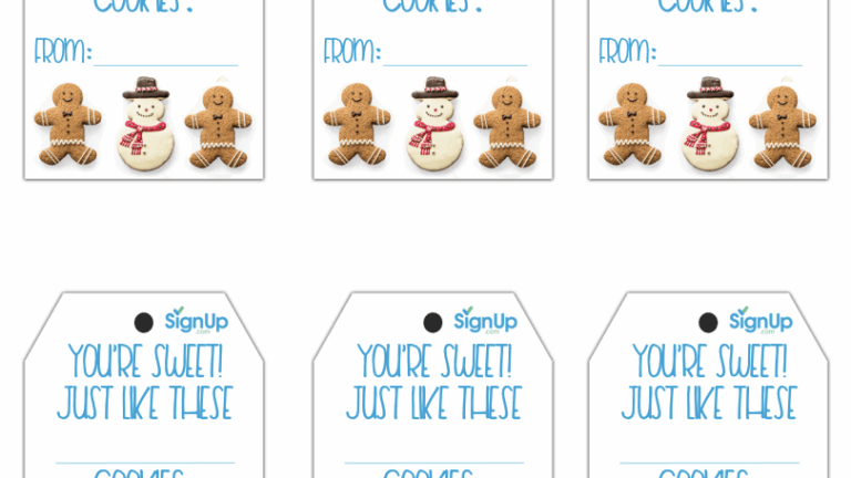Free Printable Christmas Cookie Tags