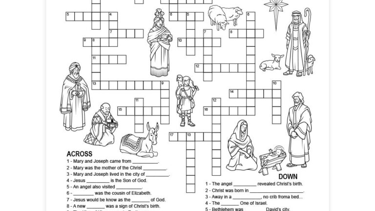 Free Printable Christmas Crossword Puzzles For Adults Printable Lab