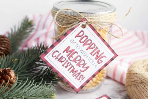 Free Printable Christmas Popcorn Tags