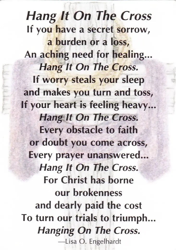 Free Printable Cross In My Pocket Poem Vrogue Co