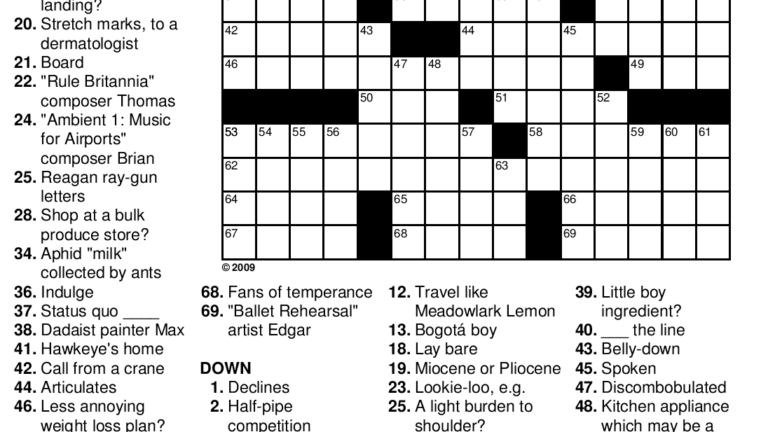 Free Printable Crossword 112 Craving Chicken Beekeeper Crosswords