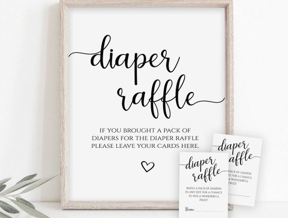 Free Printable Diaper Raffle Sign Printable Free Templates