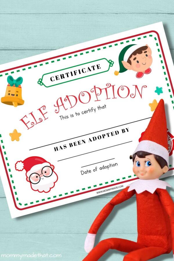 Free Printable Elf Adoption Certificate Printable