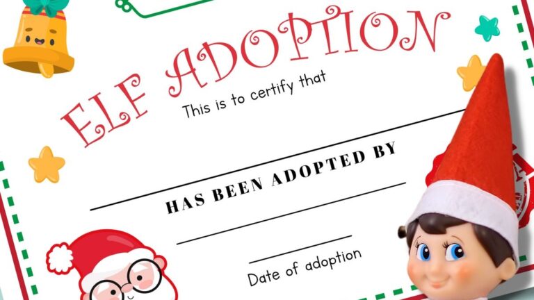 Free Printable Elf Adoption Certificate Printable Elf Adoption