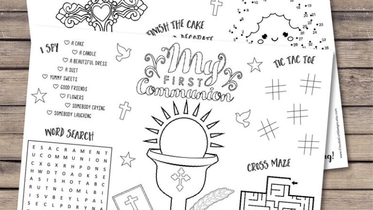 Free Printable First Communion Worksheets Pdf Free Worksheets Printable