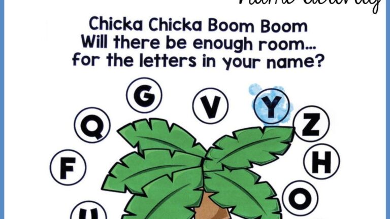 FREE Printable For Chicka Chicka Boom Boom Chicka Chicka Chicka