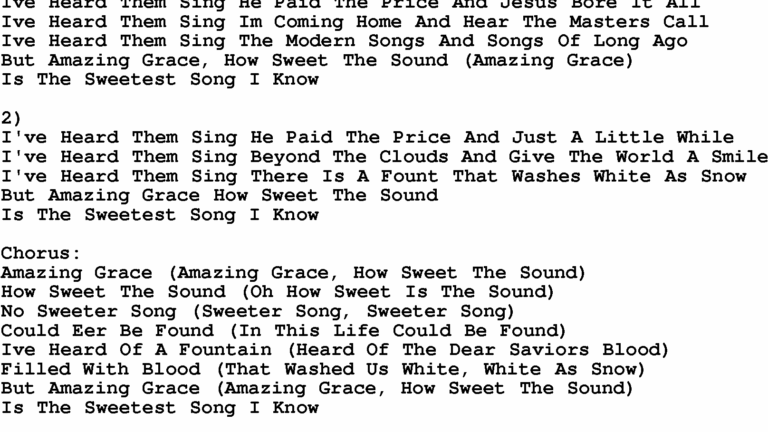 Free Printable Gospel Music Lyrics Free Printable