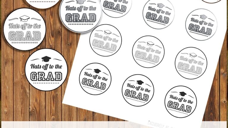 Free Printable Graduation Cupcake Toppers Classy Mommy