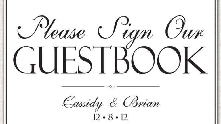 Free Printable Guest Book Sign Template Printable Templates Free