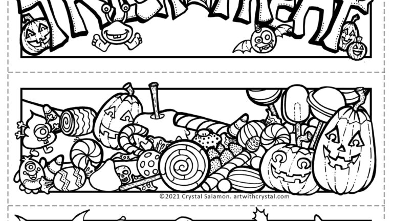 Free Printable Halloween Bookmarks To Color Printable Form Templates