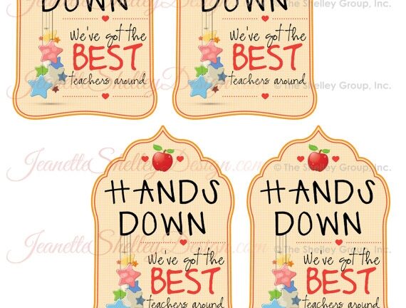 Free Printable Hands Down Printable Tag