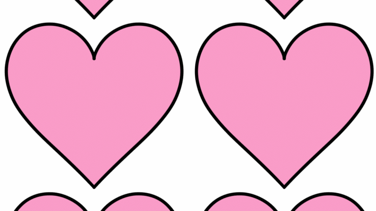 Free Printable Heart Flower Template Printable Online
