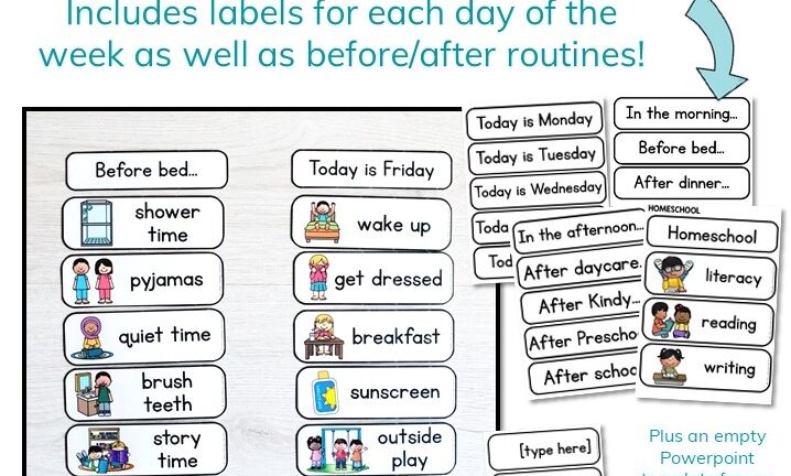 Free Printable High Scope Daily Routine Cards Images Go Banana