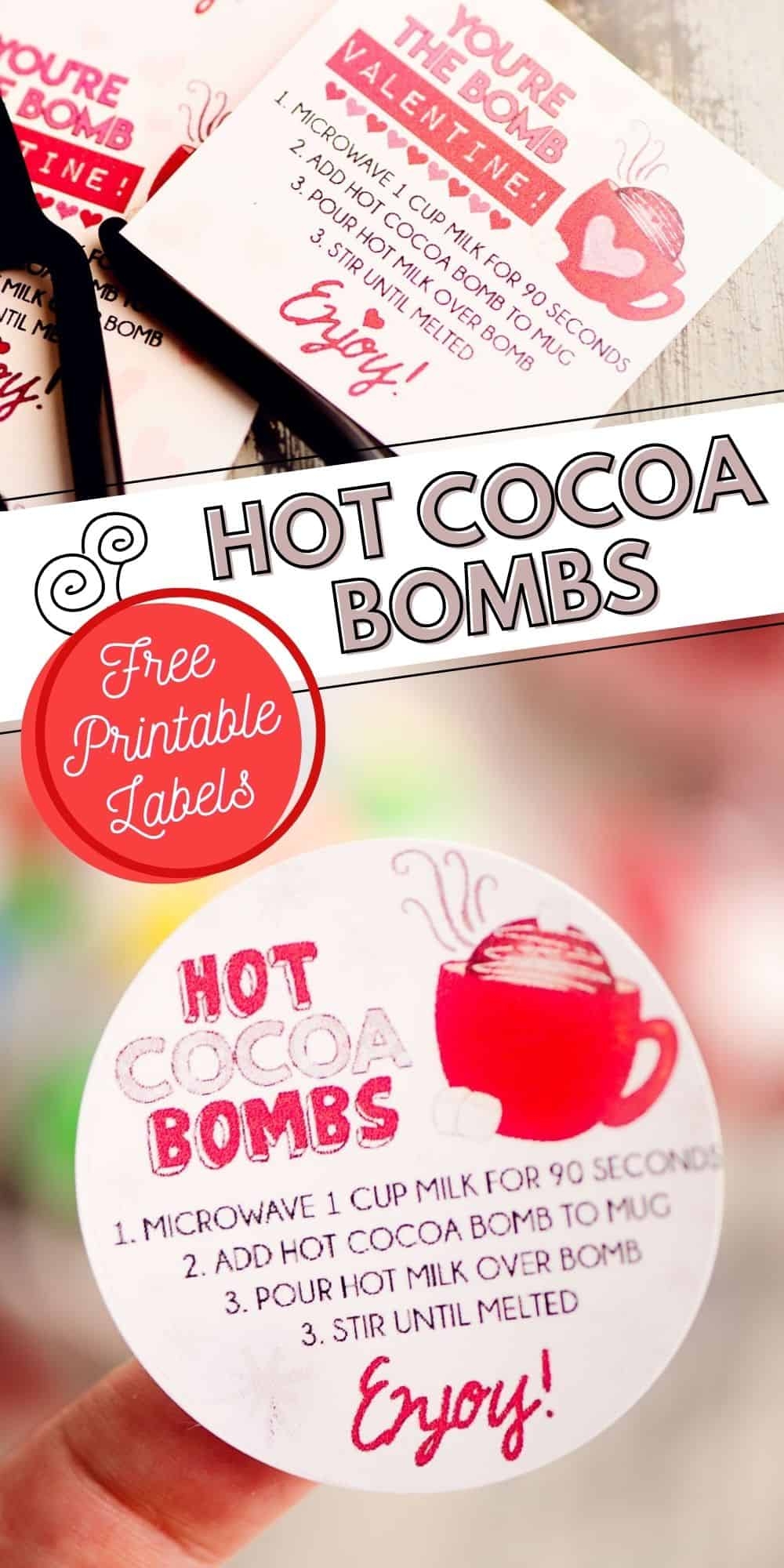 Free Printable Hot Cocoa Bomb Tags