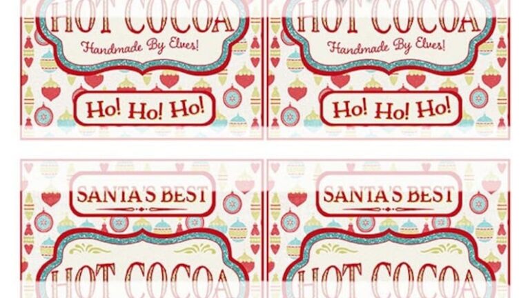 Free Printable Hot Cocoa Labels Printable Online