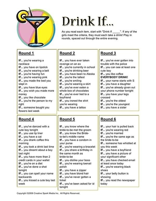 Free Printable Ladies Night Games