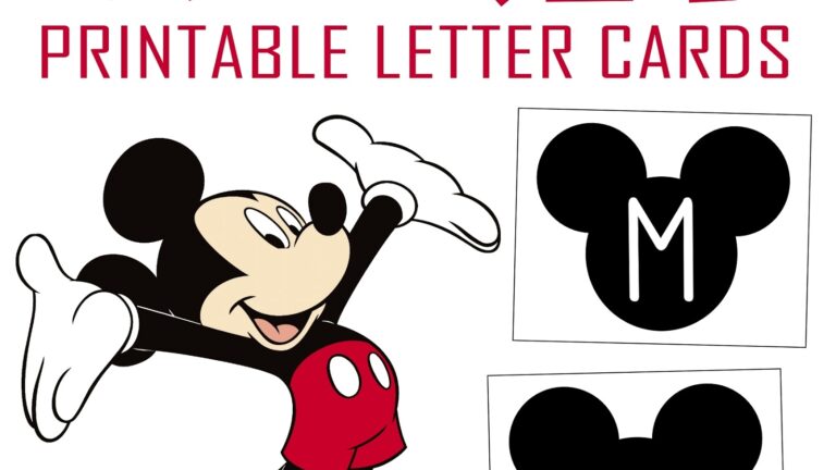 Free Printable Mickey Mouse Letters Printable Templates