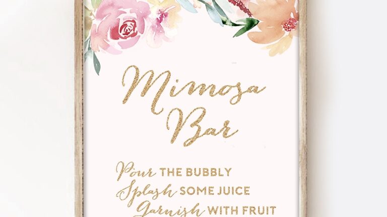 Free Printable Mimosa Bar Sign Printable