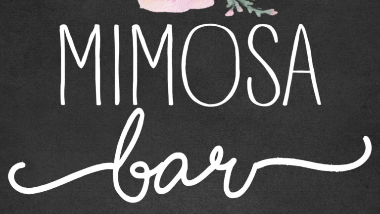 Free Printable Mimosa Bar Sign Template Free Free Printable