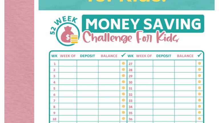 Free Printable Money Saving Challenge