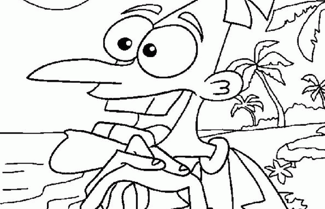 Free Printable Phineas And Ferb Coloring Page For Kids Coloring Home