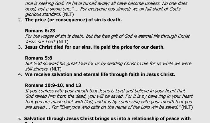 Free Printable Romans Road To Salvation Printable Templates
