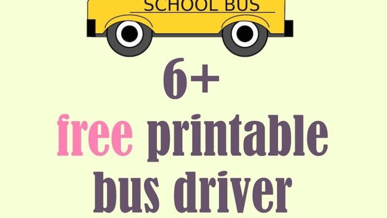 Free Printable School Bus Driver Appreciations Round Up School Bus
