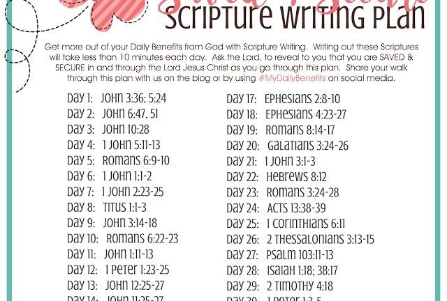 Free Printable Scripture Writing Plans