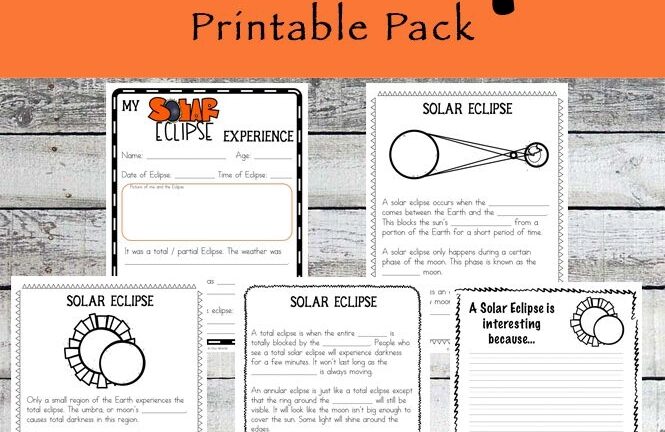 Free Printable Solar Eclipse Worksheets Printable New Year Banners