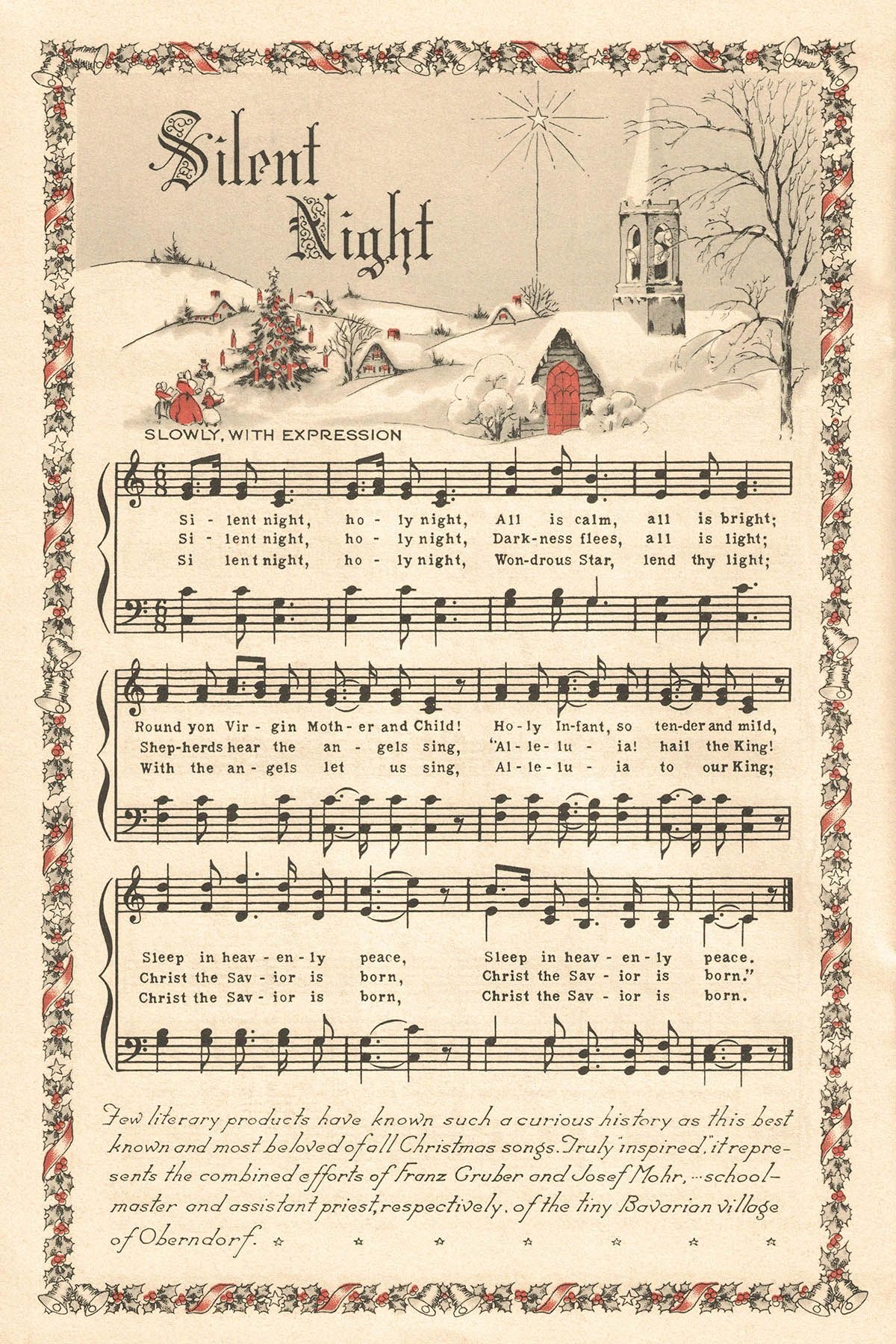 Printable Vintage Christmas Sheet Music
