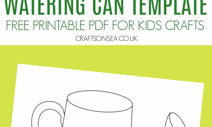 Free Printable Watering Can Template