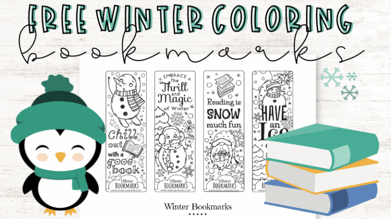 Free Printable Winter Bookmarks To Color For Kids Oh My 59 OFF