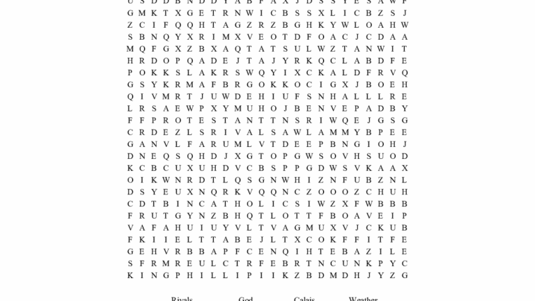 Free Printable Word Search In Spanish