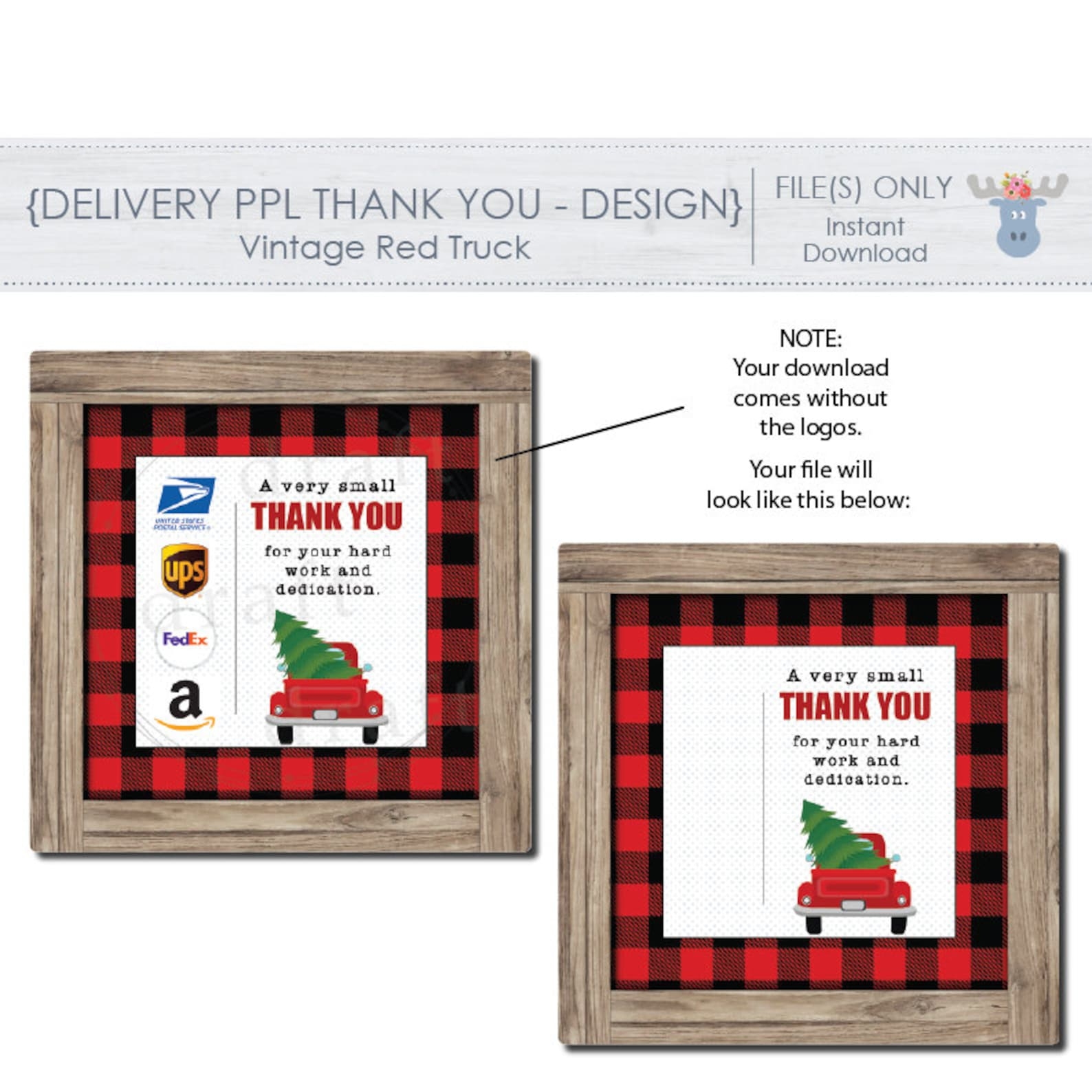 Front Porch Delivery Driver Thank You Printable