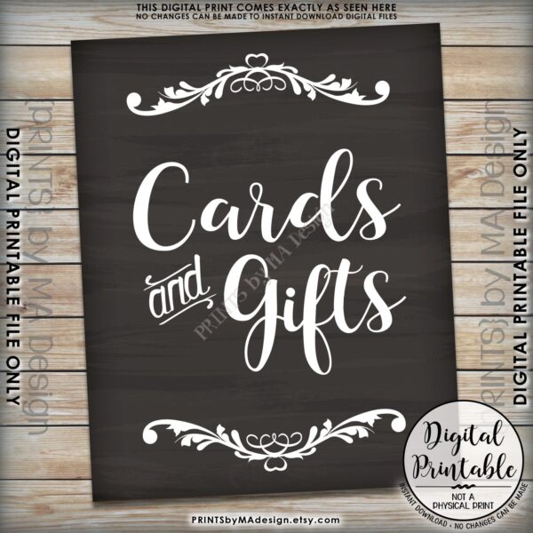 Gifts And Cards Sign Free Printable