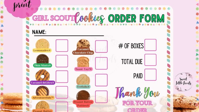 Girl Scout Cookies ABC 2025 Printable Order Form Girl Scout Cookie Poster Thank You Note 8 5 X 11 Printable PDF Digital File Etsy